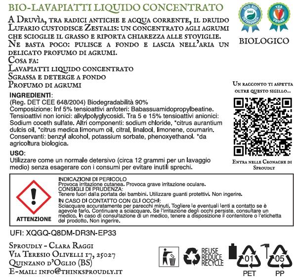 Zestalis - detersivo piatti concentrato